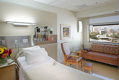 Barrow is an internationally renowned medical center for brain and spine diseases.  Patient Room in new Tower